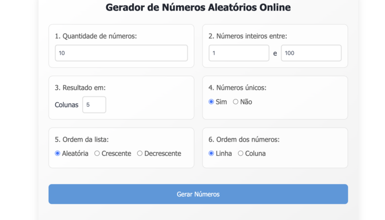 Números Aleatórios