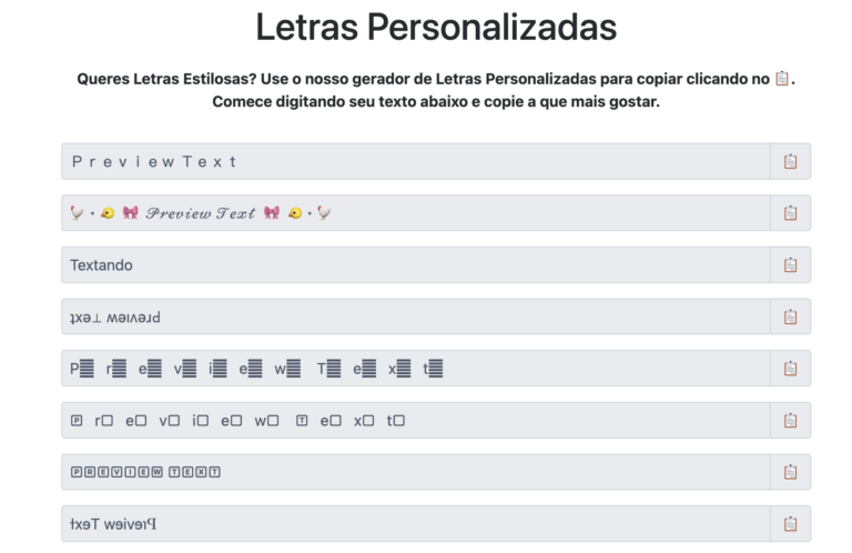 Letras Personalizadas para instagram