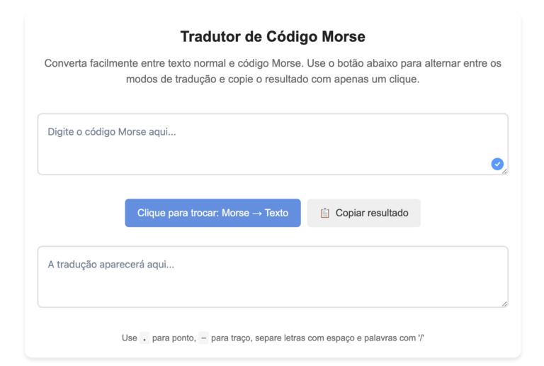 Tradutor de Código Morse