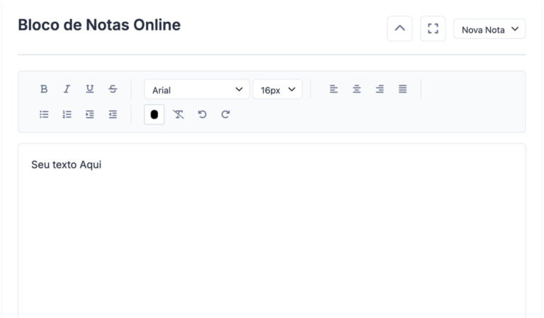Bloco de Notas Online