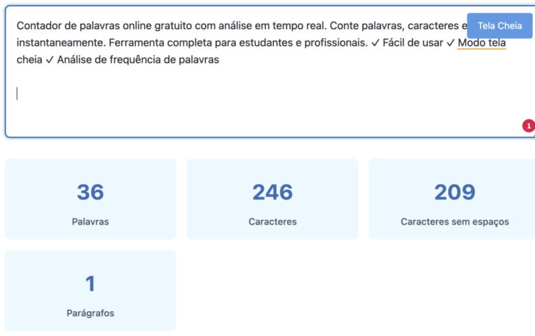 Contador de Palavras Online