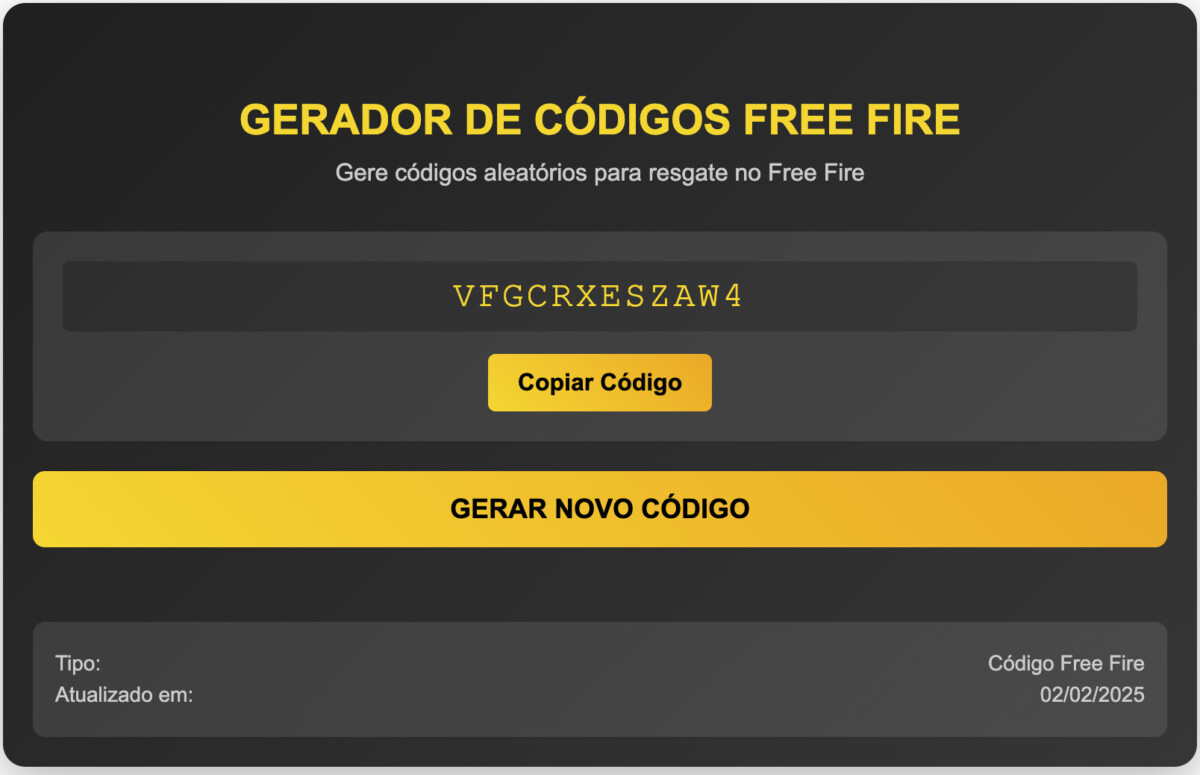 Gerador de Codiguin ff 2025