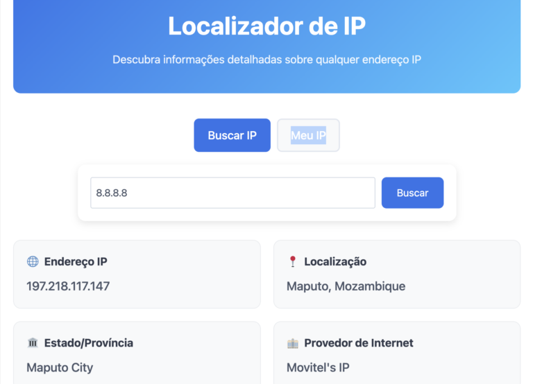 localização por ip