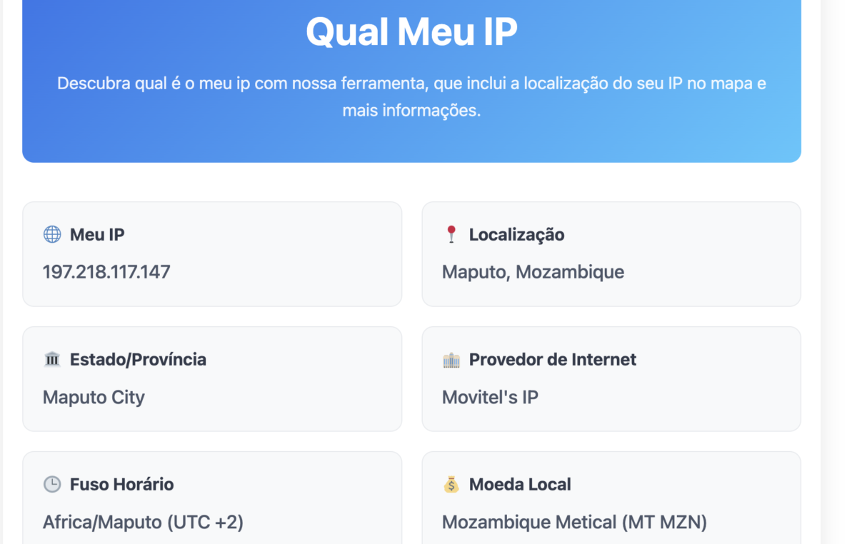 Qual é Meu IP